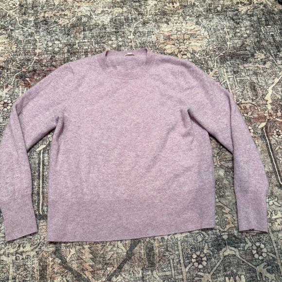 J. Crew 100% Cashmere Crewneck Sweater Lilac Purple Women's Size M - Picture 4 of 7